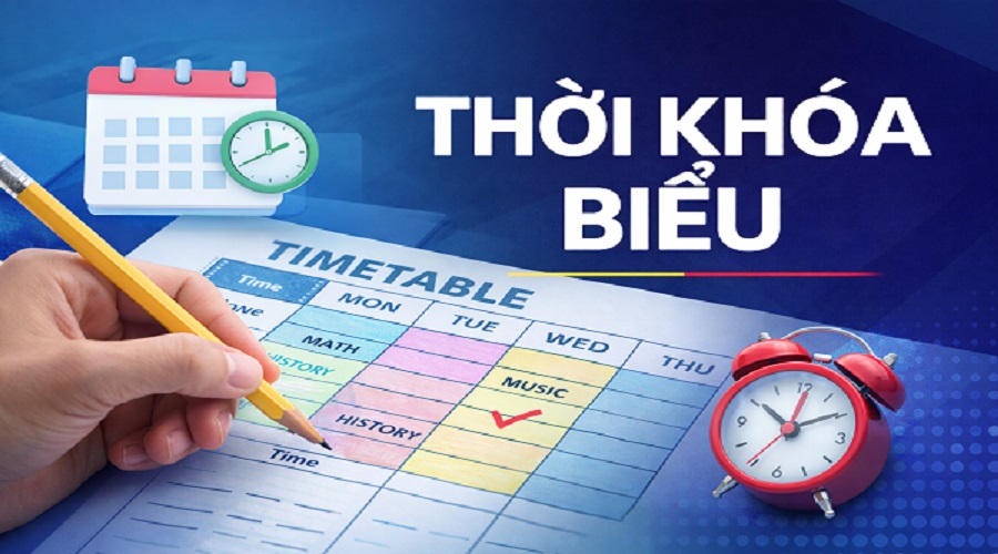 Thời khóa biểu học kỳ 2 năm học 2025-2026